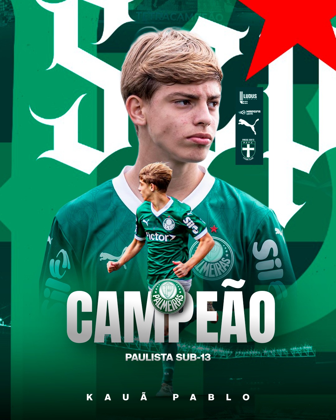 Kauã Pablo: da Passe Certo Sul ao título paulista Sub-13 pelo Palmeiras